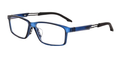 Rectangle Blue Eyeglasses