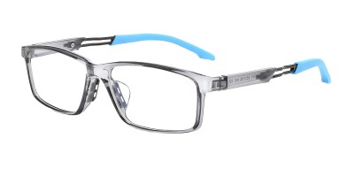 Rectangle Gray Eyeglasses