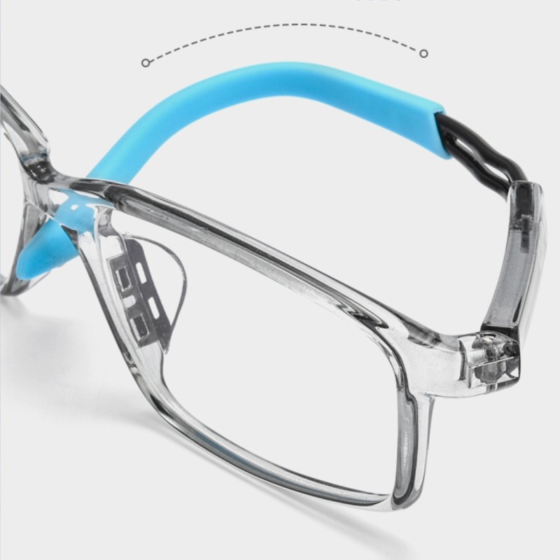 Rectangle Gray Eyeglasses