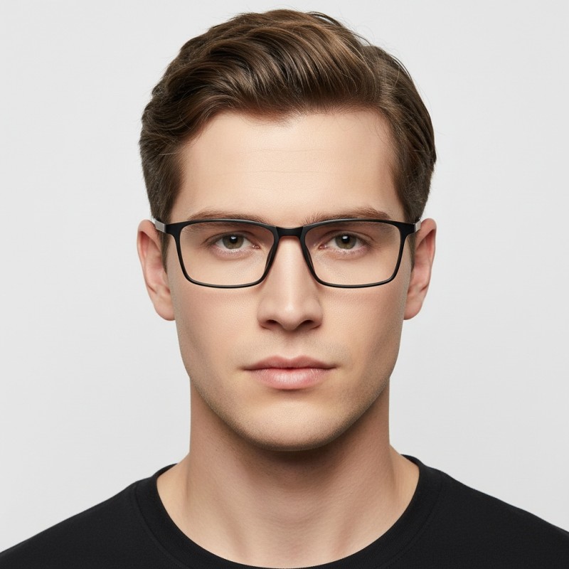 Rectangle Black Eyeglasses