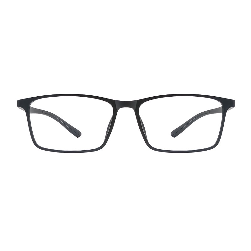 Rectangle Matte-black Eyeglasses