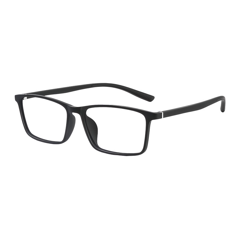 Rectangle Matte-black Eyeglasses