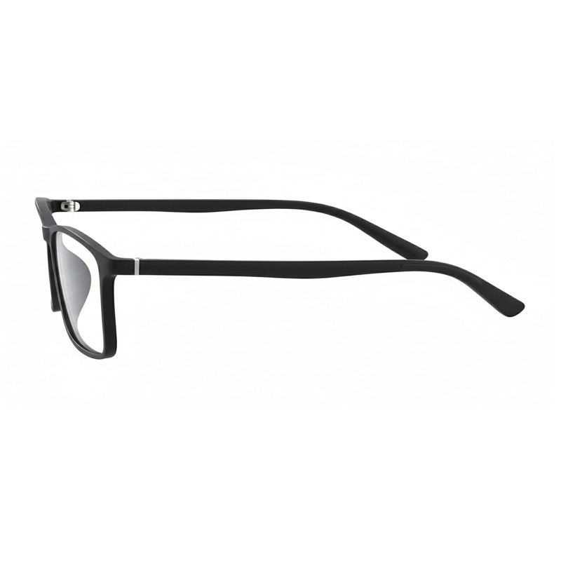 Rectangle Matte-black Eyeglasses