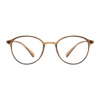Round Light Brown Eyeglasses