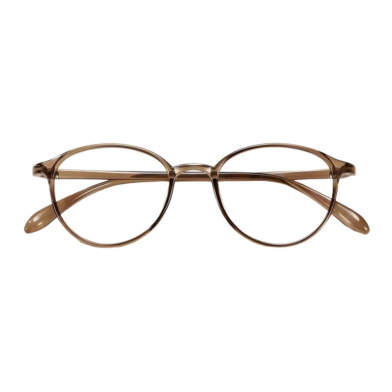 Round Light Brown Eyeglasses