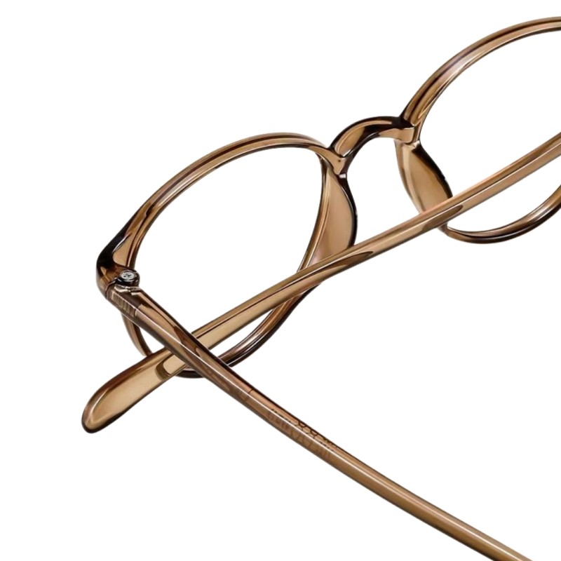 Round Light Brown Eyeglasses