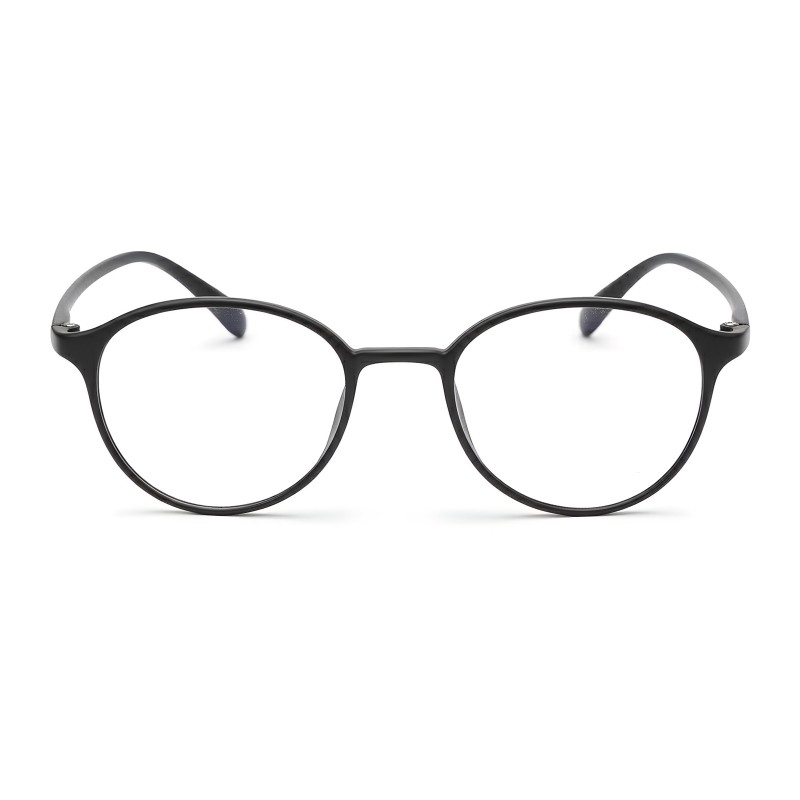 Round Matte-black Eyeglasses
