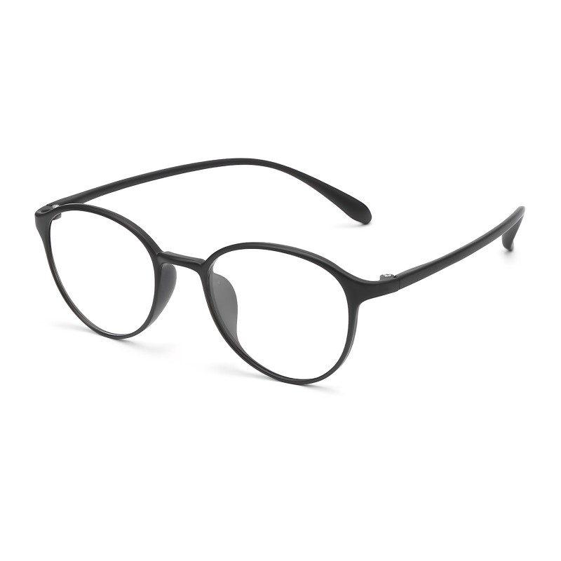 Round Matte-black Eyeglasses