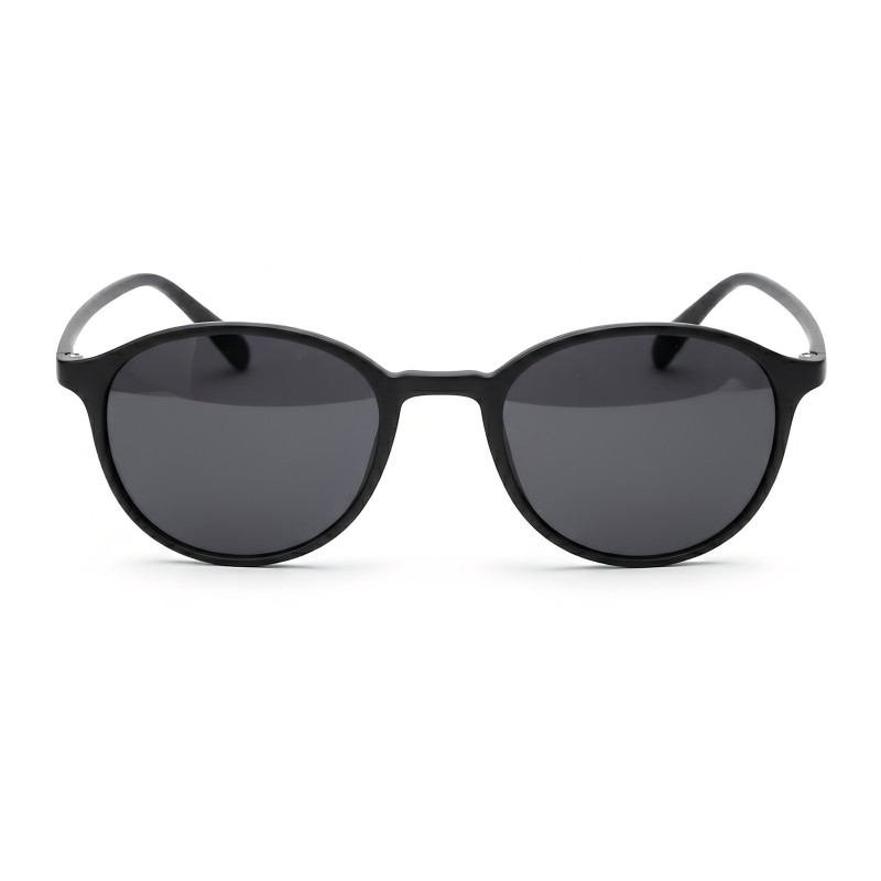 Round Matte-black Eyeglasses