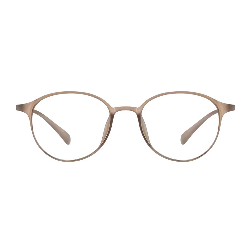 Round Light Mocha Eyeglasses