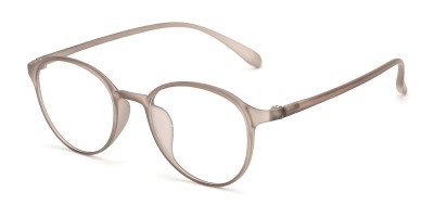 Round Light Mocha Eyeglasses