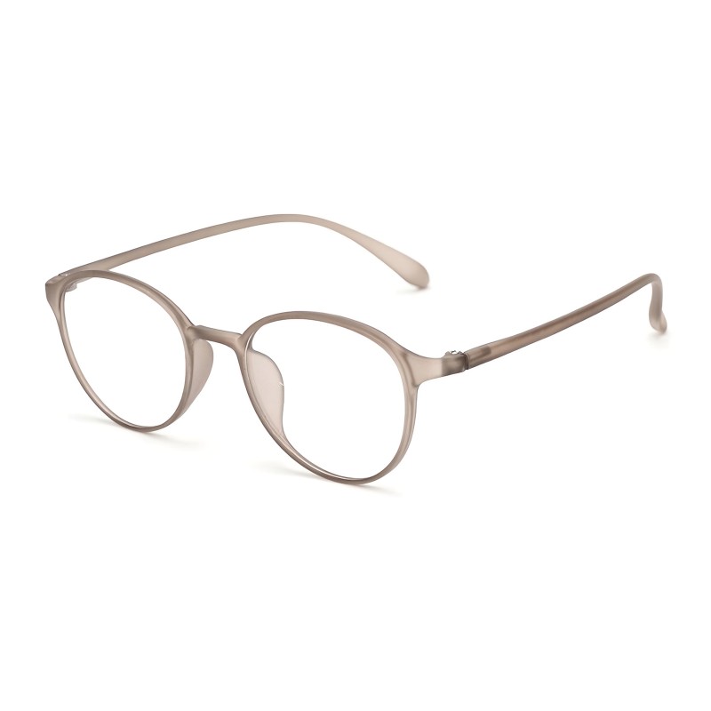 Round Light Mocha Eyeglasses