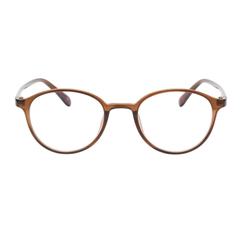 Round Brown Eyeglasses