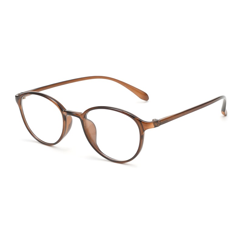 Round Brown Eyeglasses
