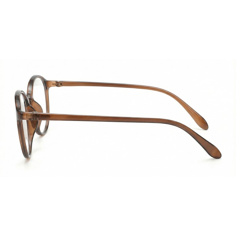 Round Brown Eyeglasses