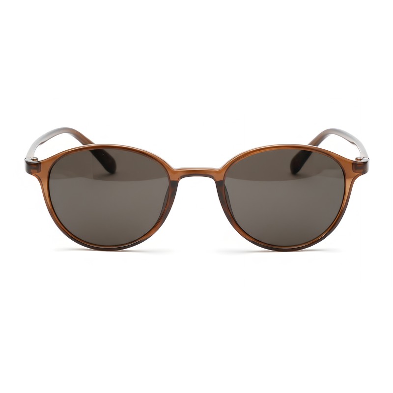 Round Brown Eyeglasses