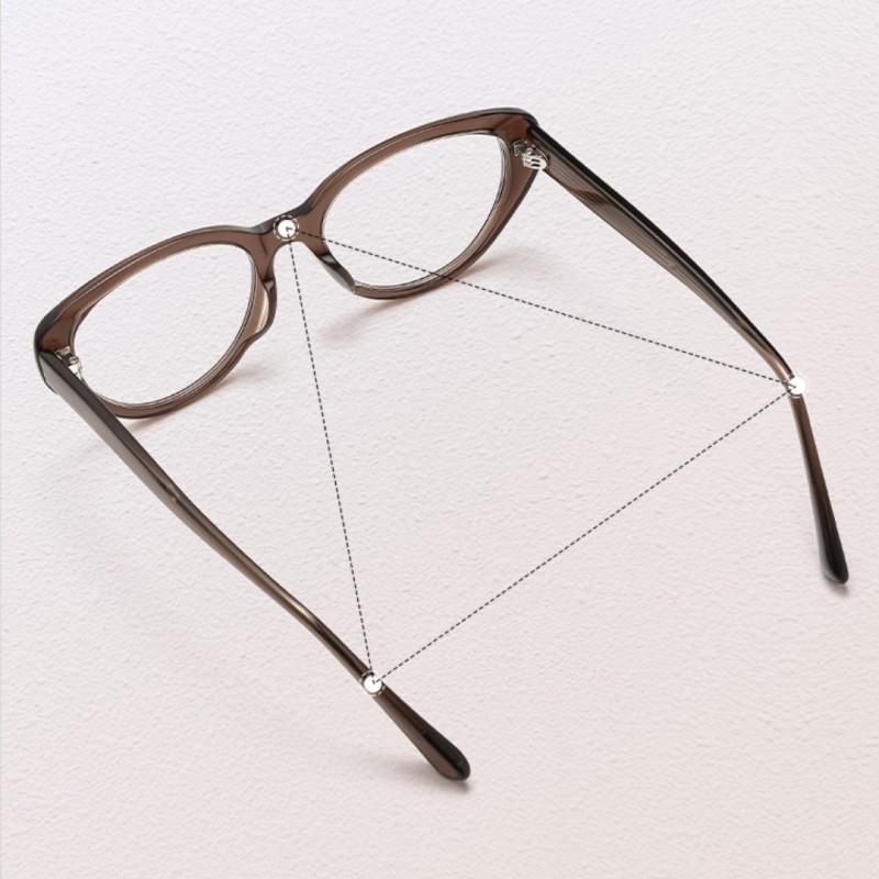 Cat Eye Brown Eyeglasses