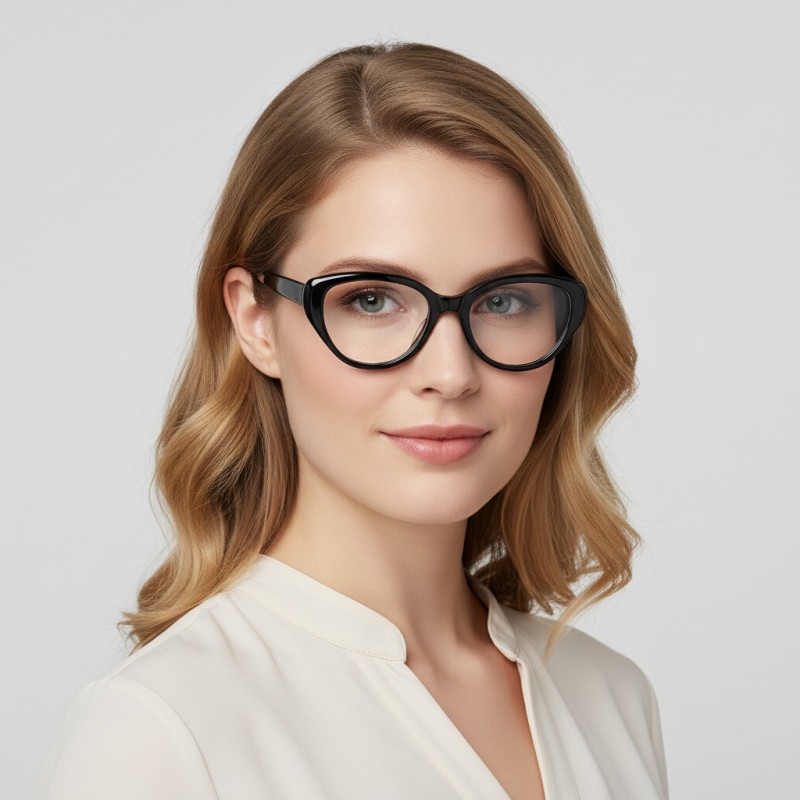 Cat Eye Black Eyeglasses