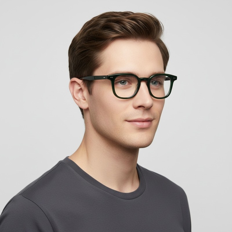 Square Black Eyeglasses