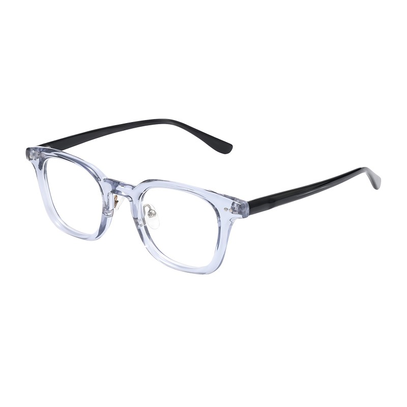 Square Blue Black Eyeglasses