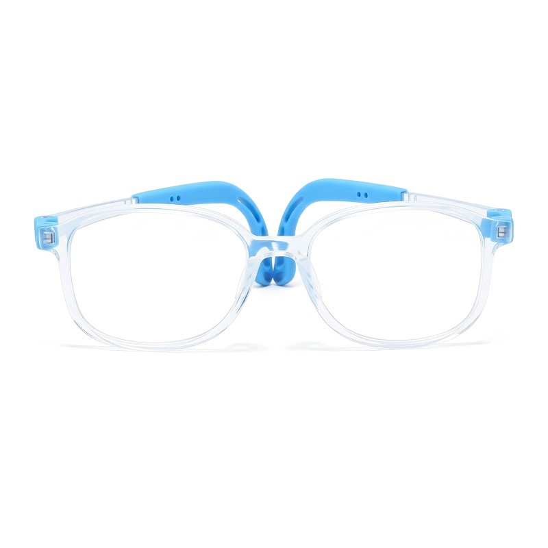 Rectangle Blue Eyeglasses