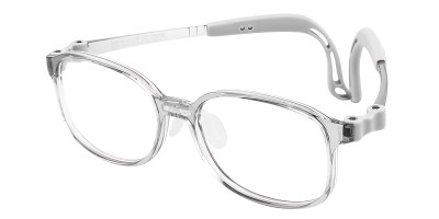 Rectangle Light Gray Eyeglasses