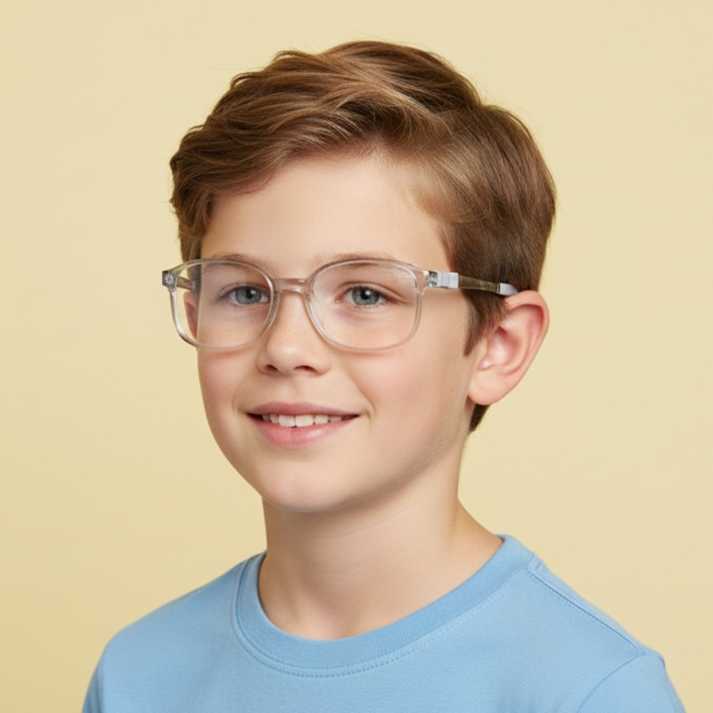 Rectangle Light Gray Eyeglasses