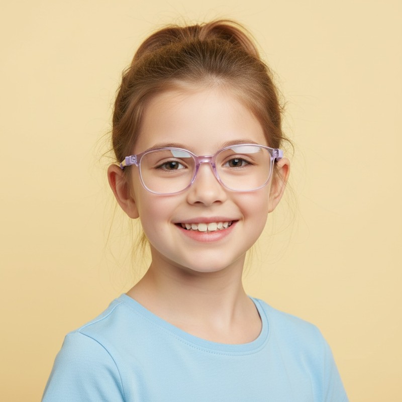 Rectangle Purple Eyeglasses