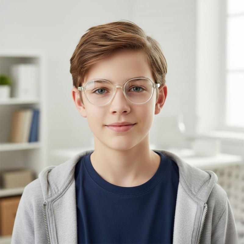 Polygon Green Eyeglasses