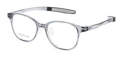 Round Gray Eyeglasses
