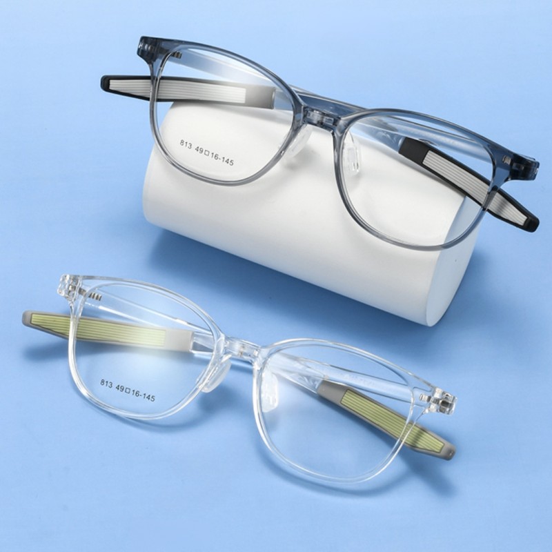 Round Gray Eyeglasses