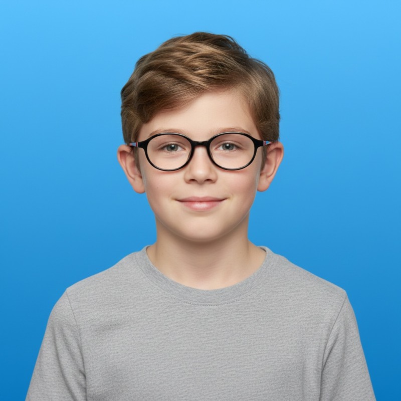 Oval Black Eyeglasses