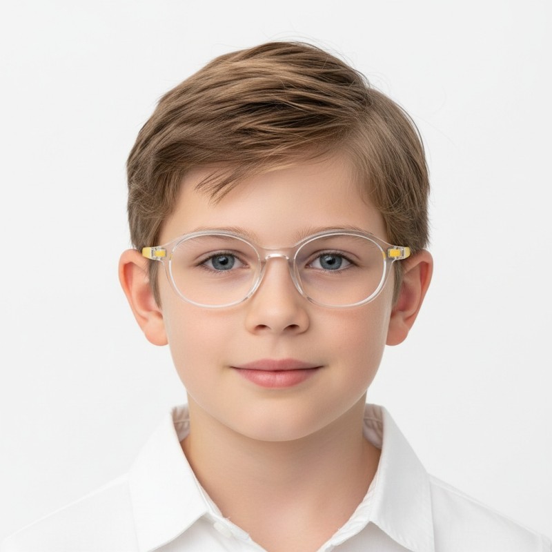 Oval Gray Eyeglasses