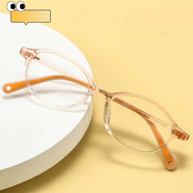 Oval Pink Eyeglasses