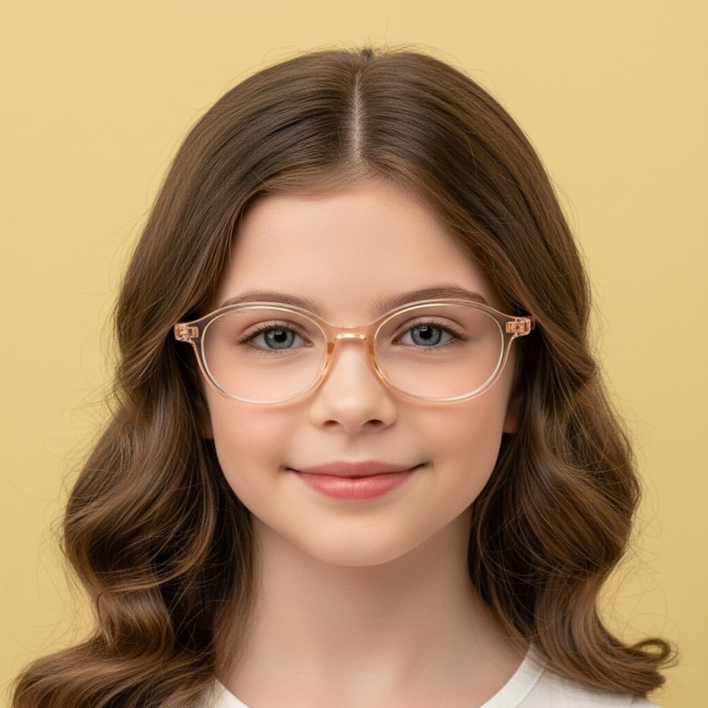 Oval Pink Eyeglasses