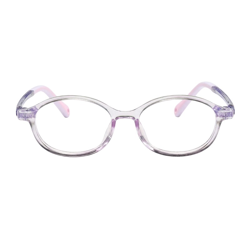 Oval Purple Eyeglasses