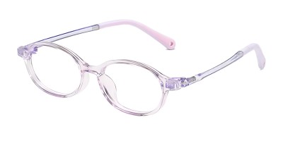 Oval Purple Eyeglasses