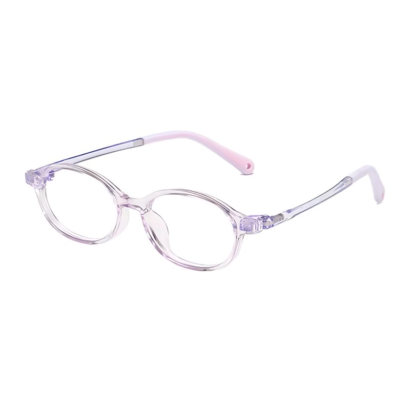 Oval Purple Eyeglasses