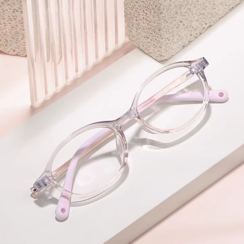 Oval Purple Eyeglasses