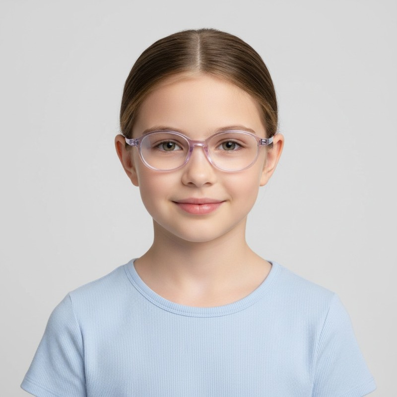 Oval Purple Eyeglasses