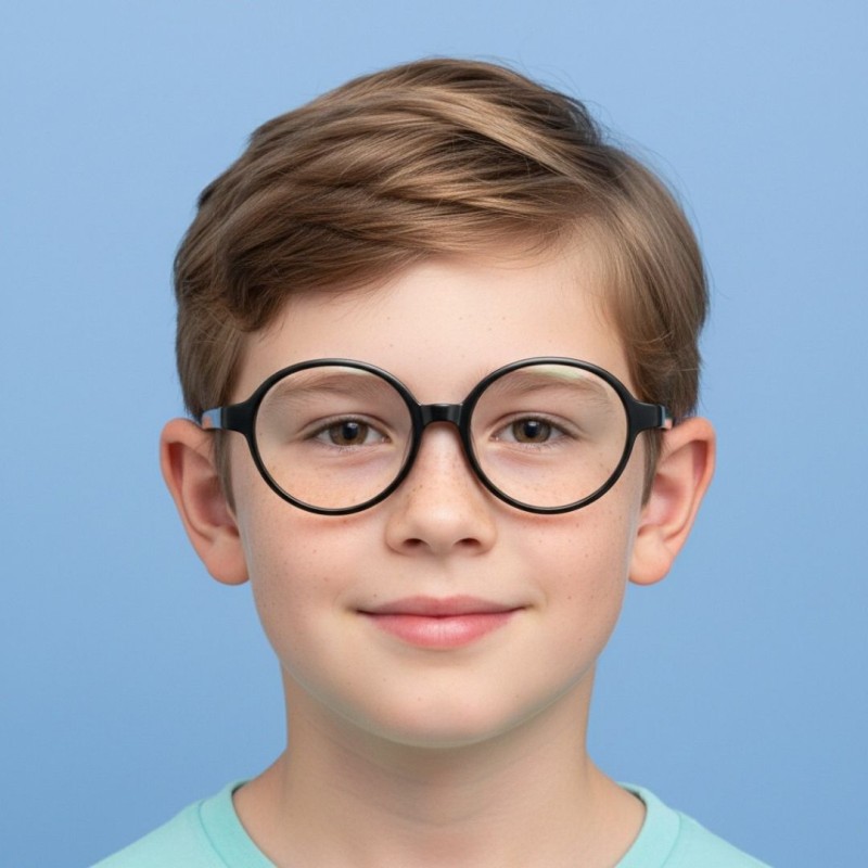 Round Black Eyeglasses