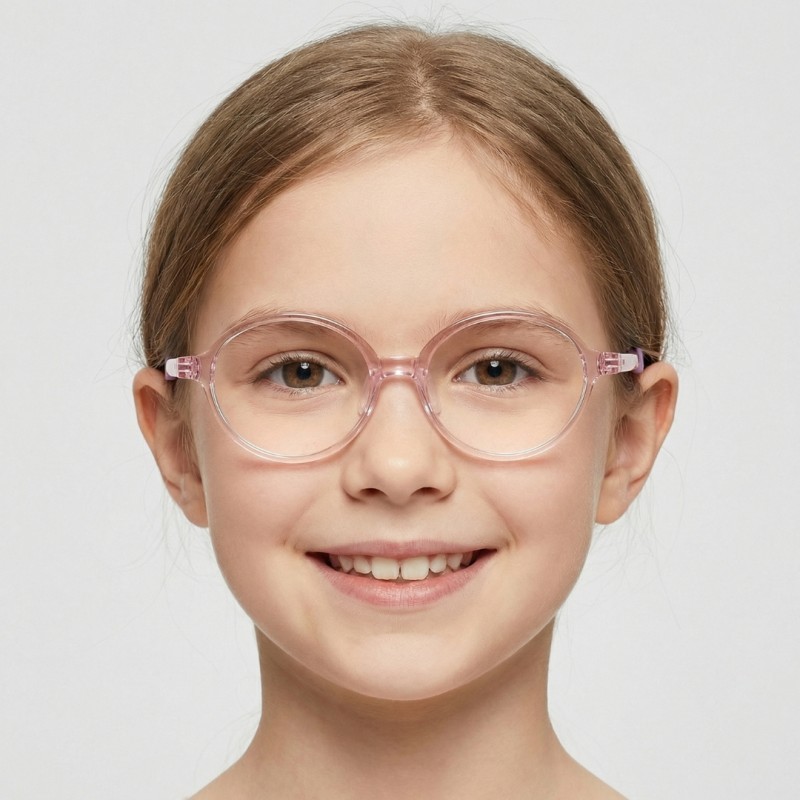 Round Pink Eyeglasses