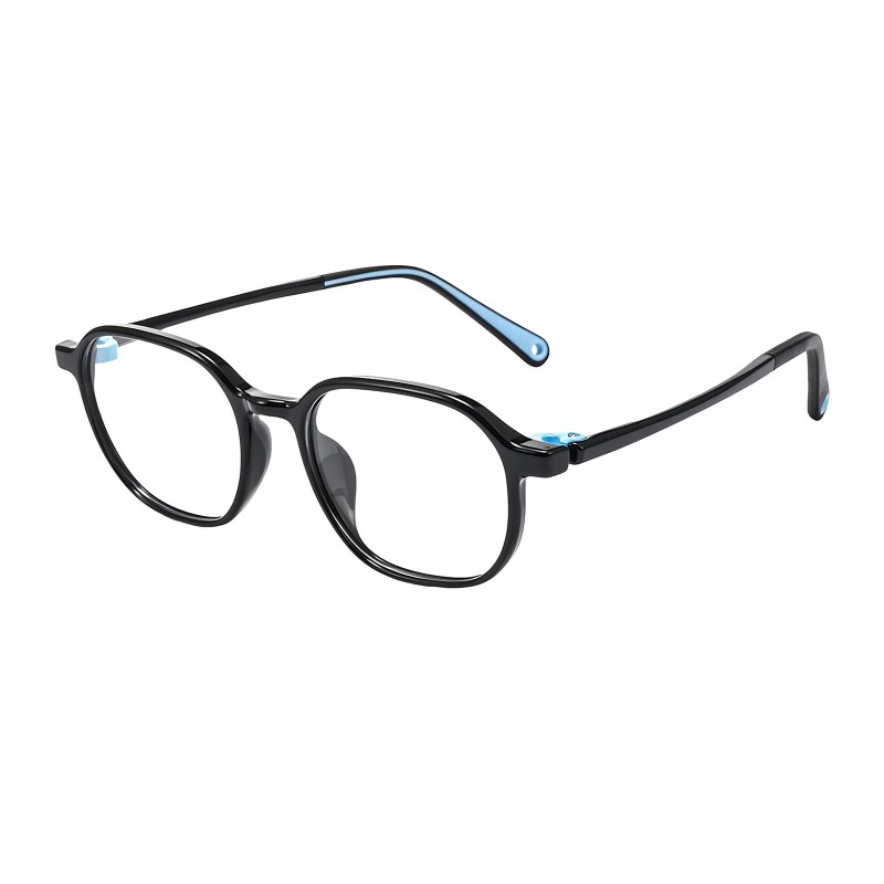 Polygon Black Eyeglasses