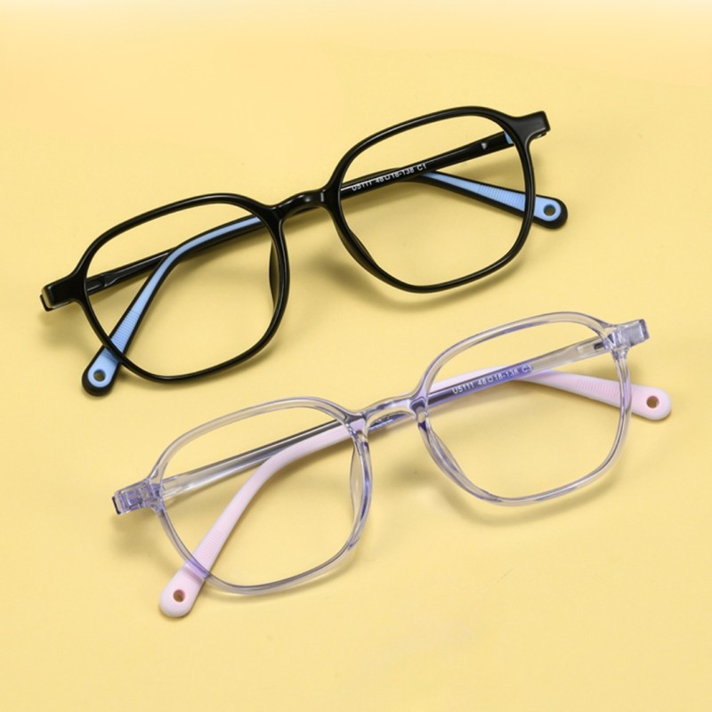 Polygon Black Eyeglasses