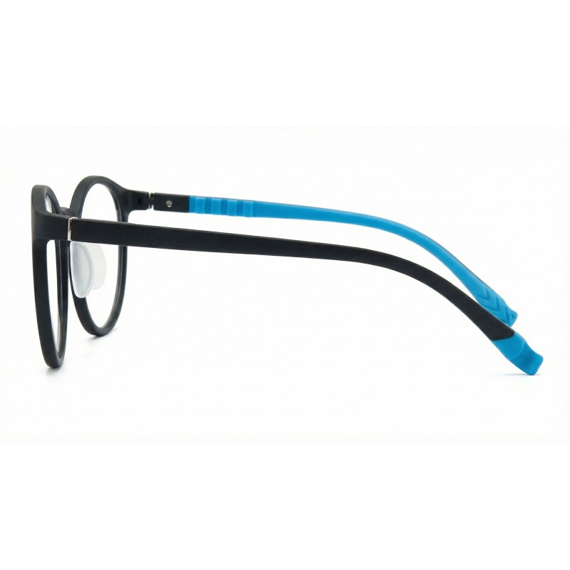 Oval Black/Blue Eyeglasses 
