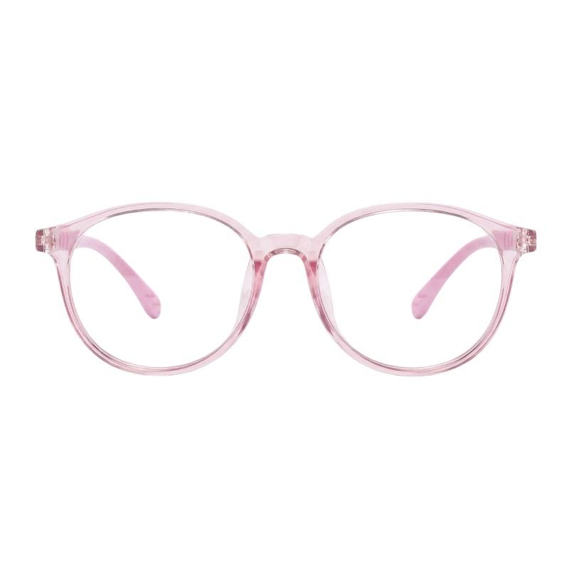 Oval Pink Eyeglasses 