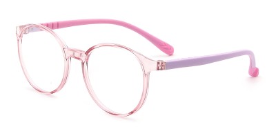 Oval Pink Eyeglasses 