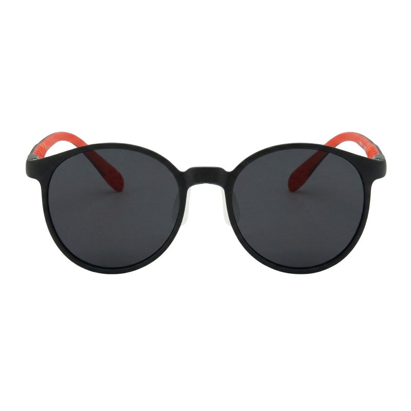 Oval Black/Red Eyeglasses 