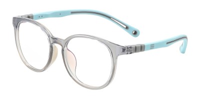 Oval Gray Eyeglasses 