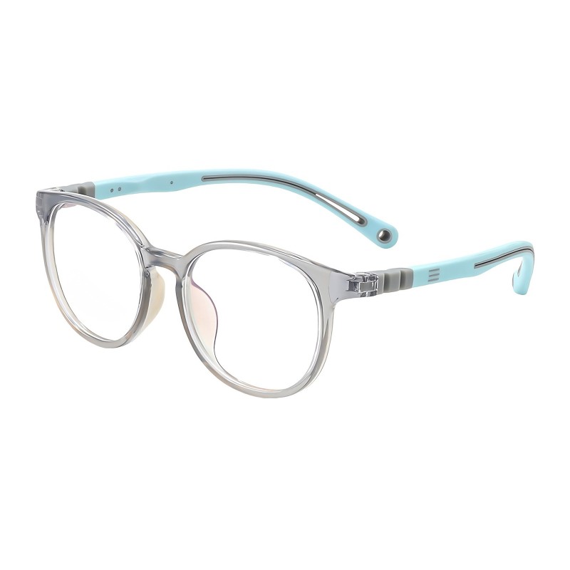 Oval Gray Eyeglasses 